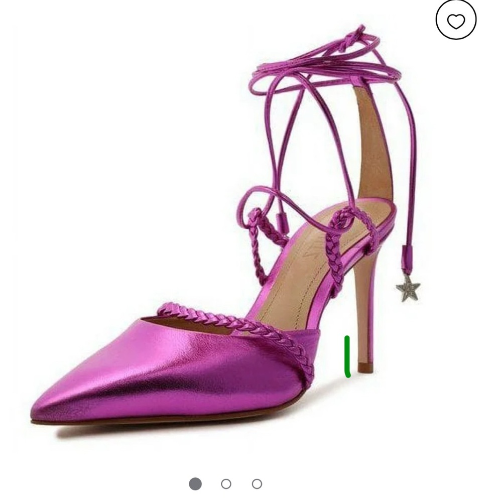 Schutz Metallic Purple Strappy Heels, size 6B